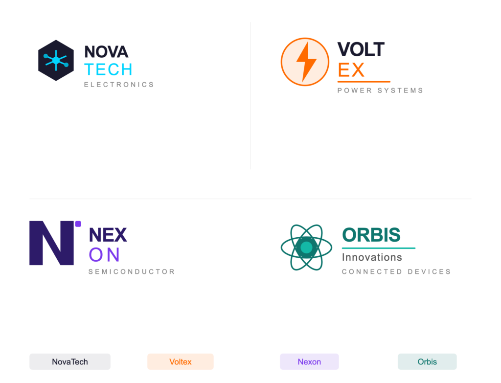 Home four electronics logos